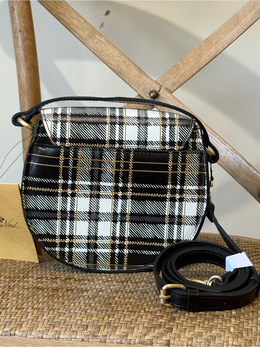 Patricia Nash Annfield Crossbody Bag Cassis Wallet Set Plaid - Picture 3 of 10